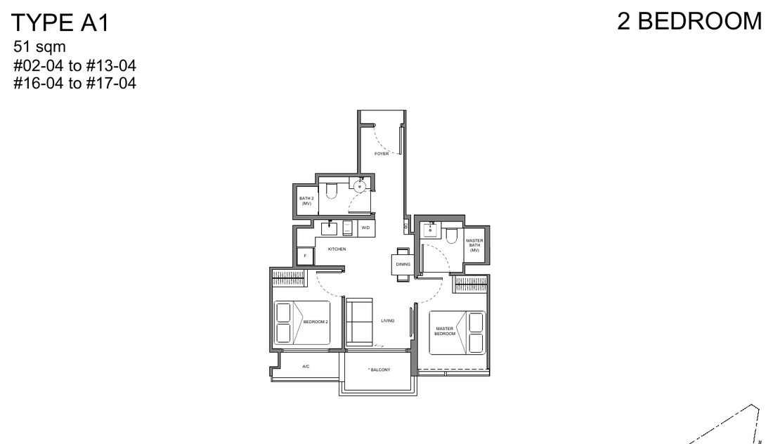 2-Bedroom, Type A1