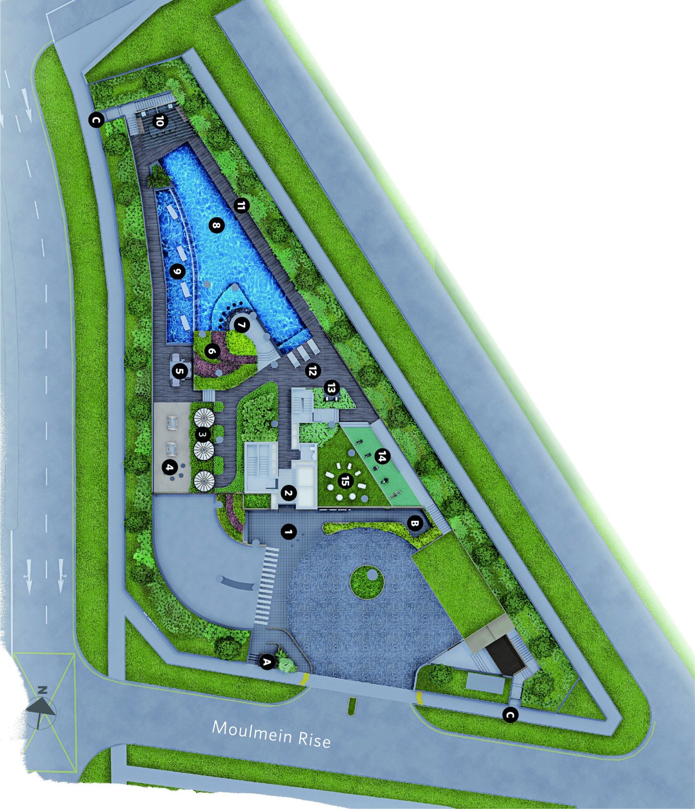 Landscape plan of the development (artist’s impression)